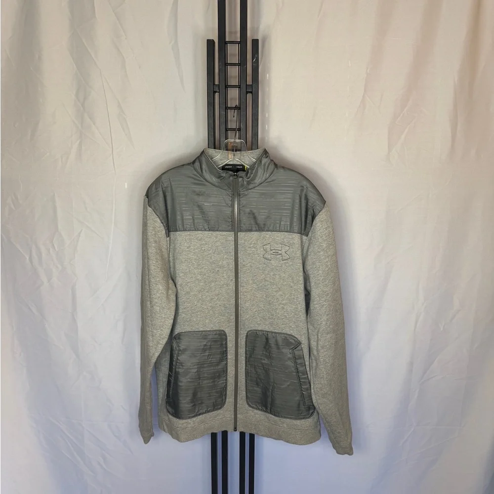Under Armour Men's Gray and Charcoal Zip-Up‎ Sweater